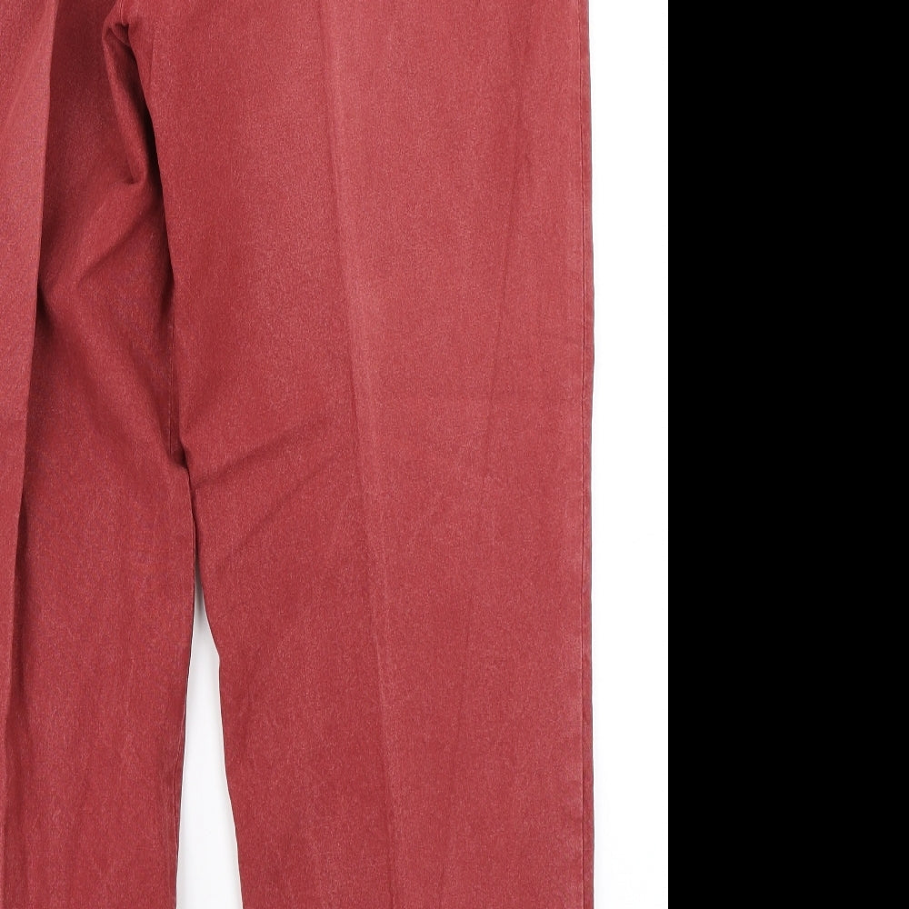 Mens UK Size 30 in Cuney Crewman Regular Fit Chino Red Trousers