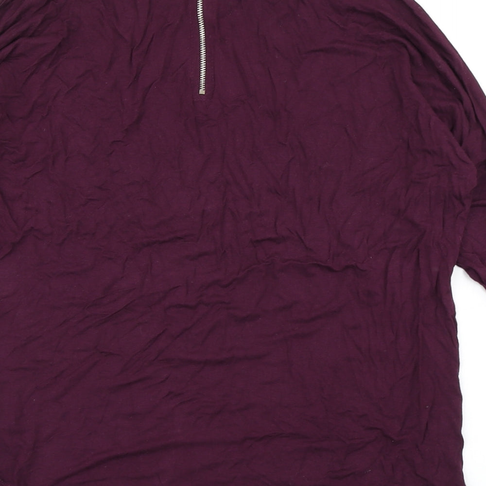 Womens UK Size 10 Select Purple Basic T-Shirt