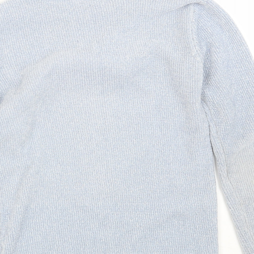 M & Co. Girls Blue Pullover Jumper Size 11-12 Years - Unicorn