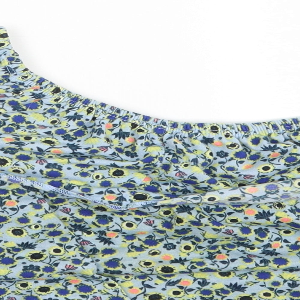 Womens UK Size 8 Topshop Blue Basic Blouse