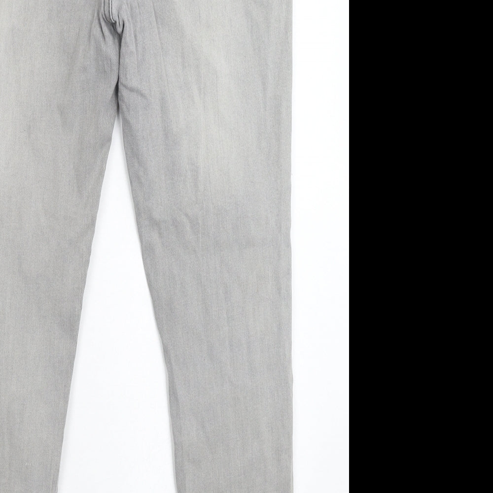 Womens UK Size 14 Preworn Extra-Slim Fit Skinny Grey Jeans