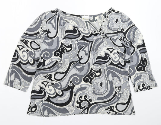 Additional front view of Roman women’s multicoloured satin basic blouse, size L