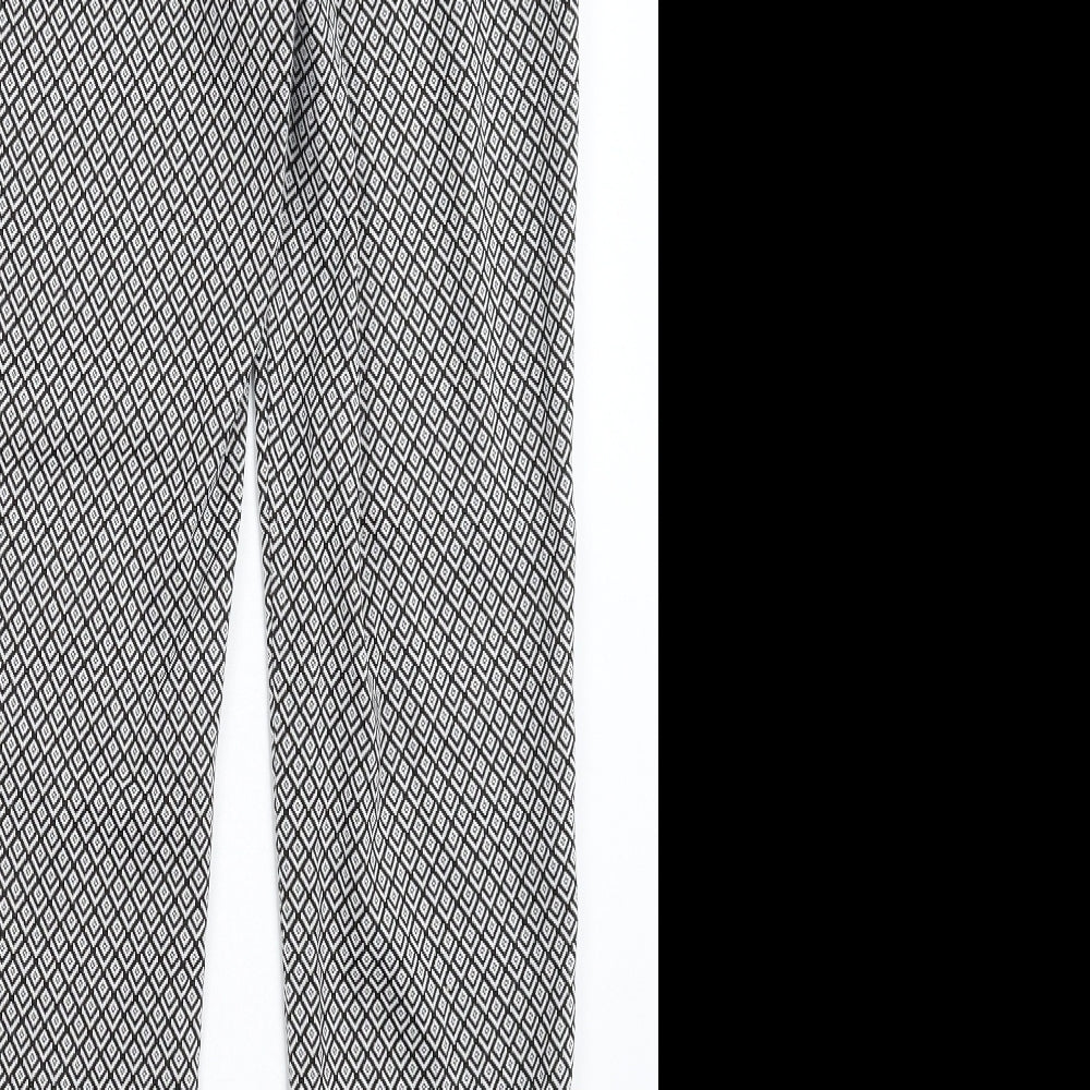 Nutmeg Womens Multicoloured Geometric Trousers Size 10 L25 in