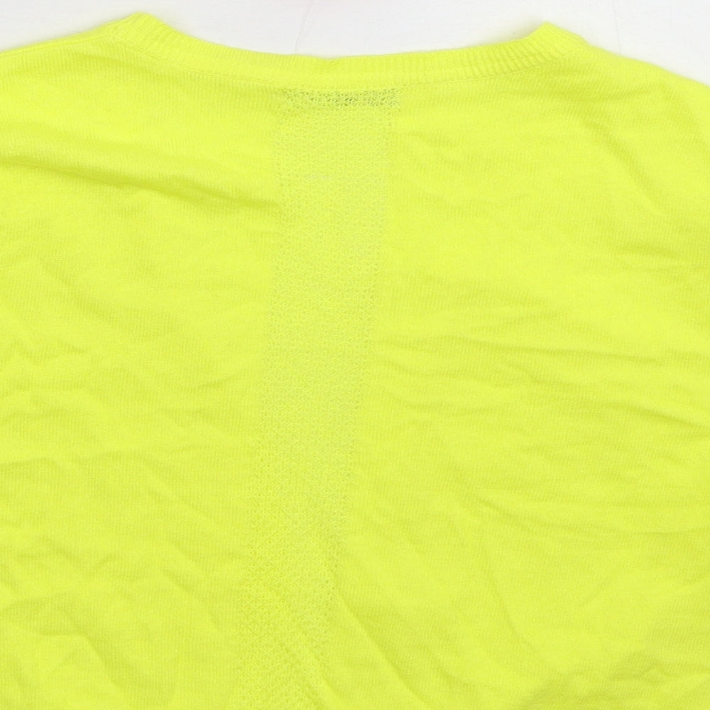 TU Womens Yellow Knit Cardigan Jumper Size 12