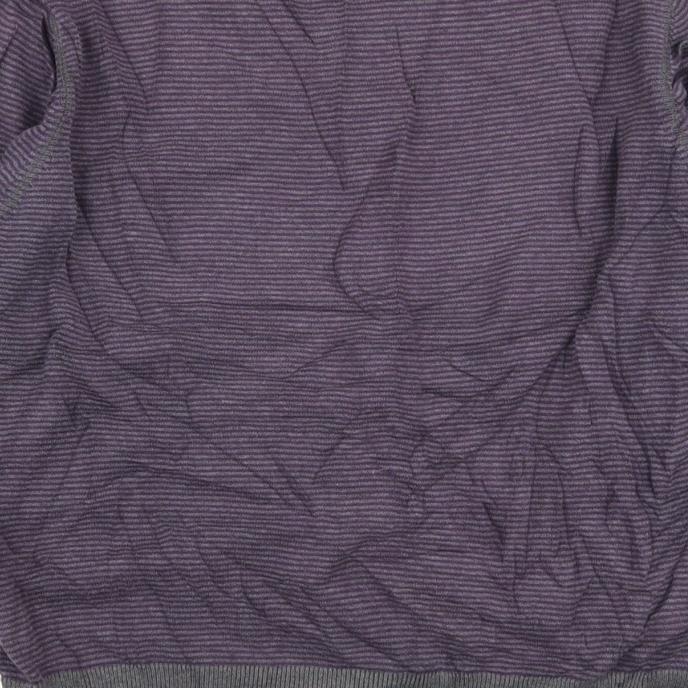 Brand and care label for rice-37 men’s multicoloured striped jumper, size L