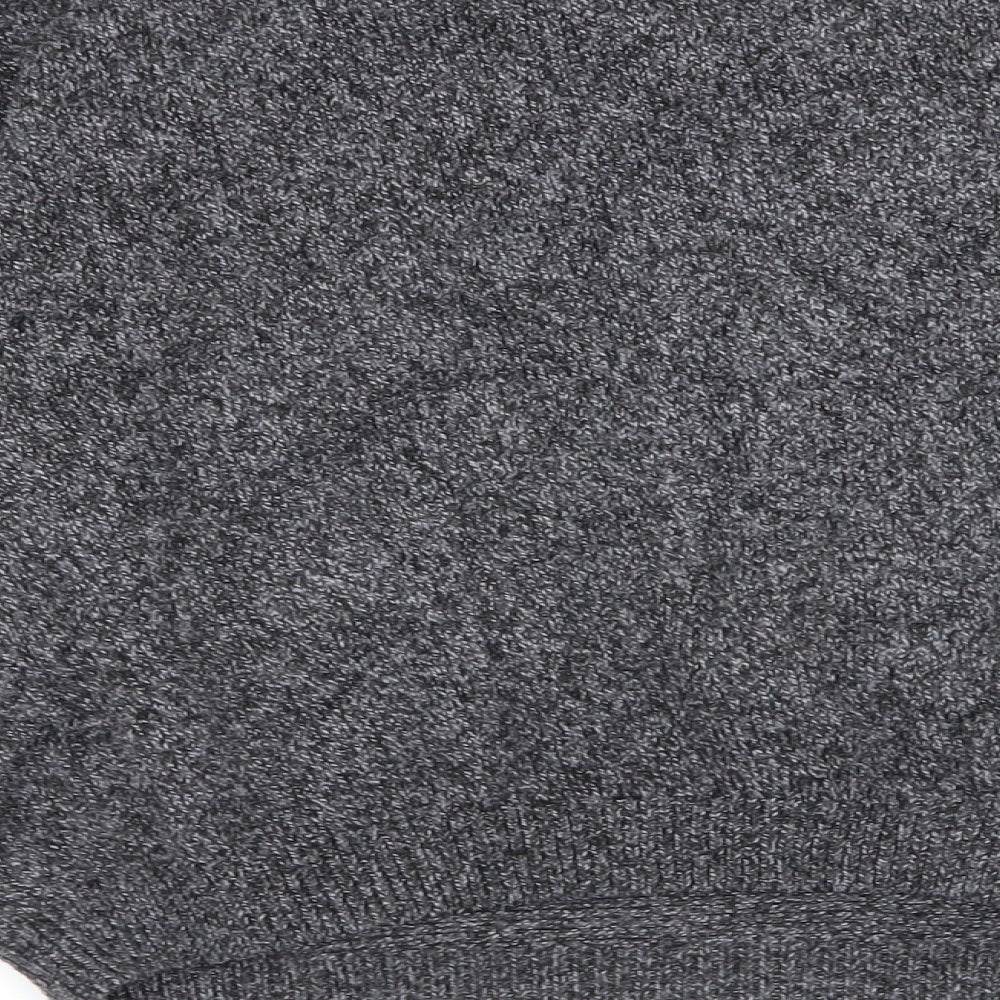 Brand and care label for Jennyfer women’s grey polka dot jumper, size UK 6