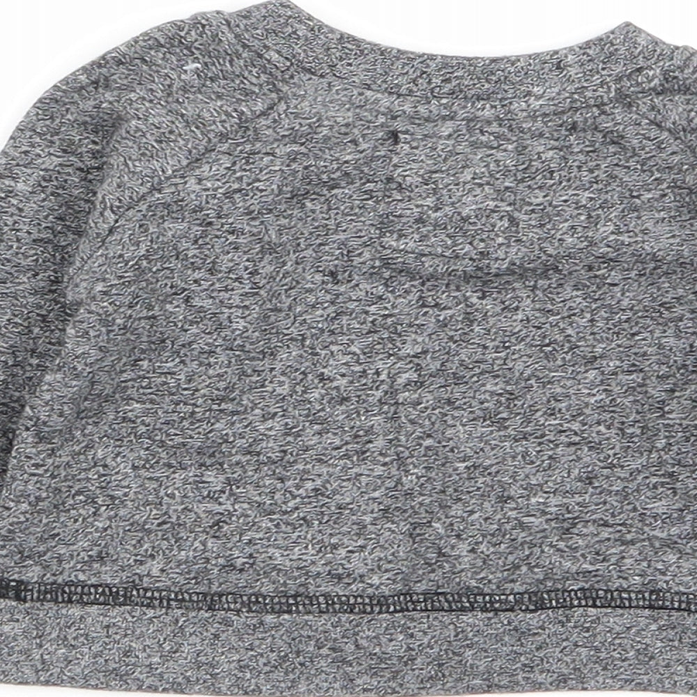 Brand and care label for Batman Baby Grey jumper, size 0-3, Months