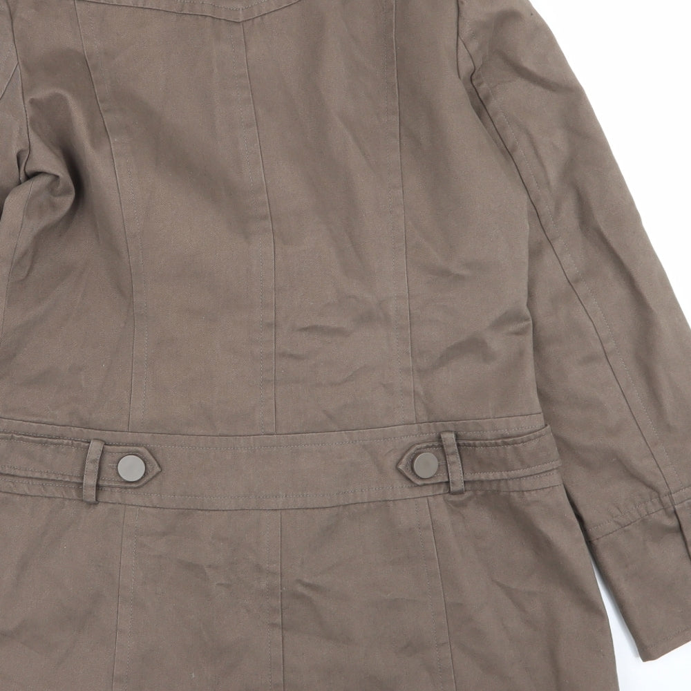 Womens UK Size 12 New Look Brown Overcoat