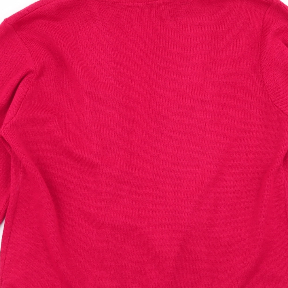 Womens UK Size M vivi Red Cardigan Jumper