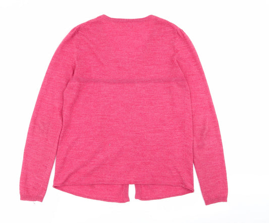 Womens UK Size M Lux Red Cardigan Jumper