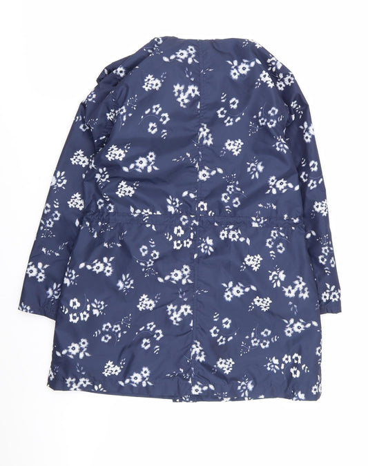 Peacocks Womens Blue Floral Jacket Coat Size 12