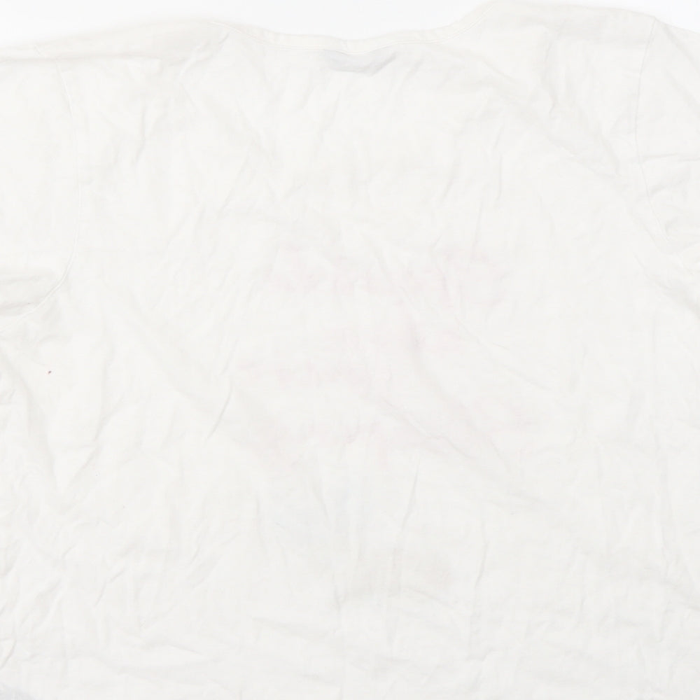 Womens UK Size 10 M&CO White Basic T-Shirt