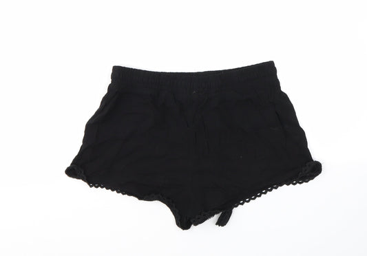 PRIMARK Womens Black Culotte Shorts Size 8 - STRECHY WAISTBAND