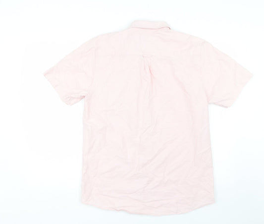 Primark Mens Pink Button-Up Size L
