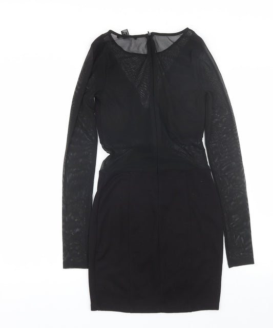 FOREVER 21 Womens Black T-Shirt Dress Size S