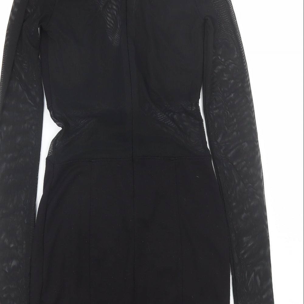 FOREVER 21 Womens Black T-Shirt Dress Size S