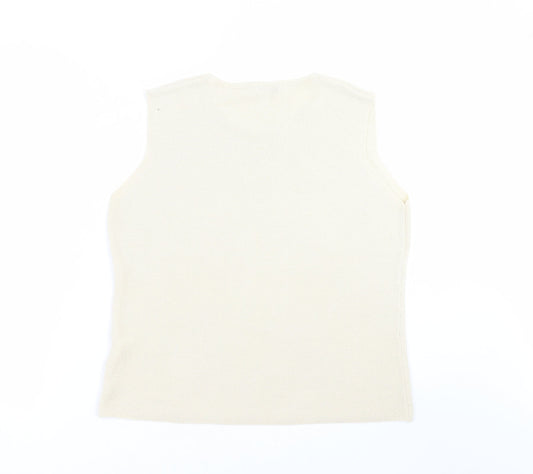 Womens UK Size M Preview Beige Pullover Jumper