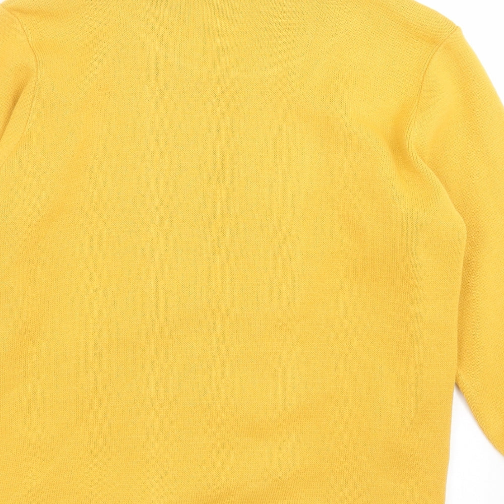 Womens UK Size S Emma Morgan Yellow Pullover Jumper