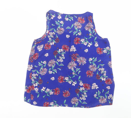 Primark Womens Blue Floral Basic Blouse Size 16