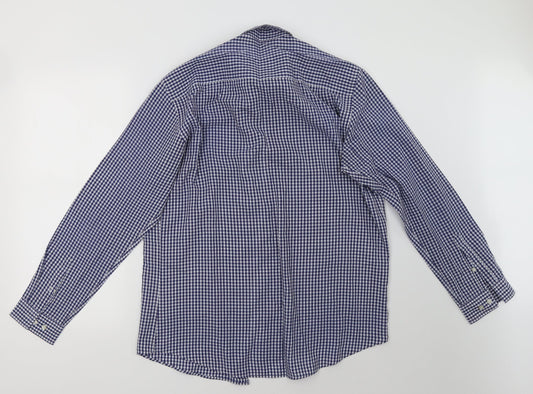 NEXT Mens Blue Check Polo Size 16