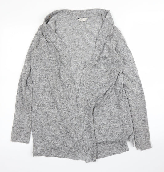 Additional front view of Nutmeg women’s grey cardigan jumper, size UK 10