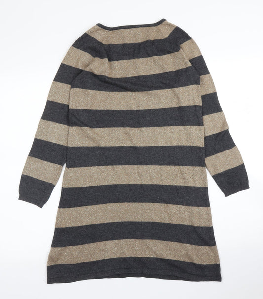 Womens UK Size 10 M&S Grey Tunic Jumper