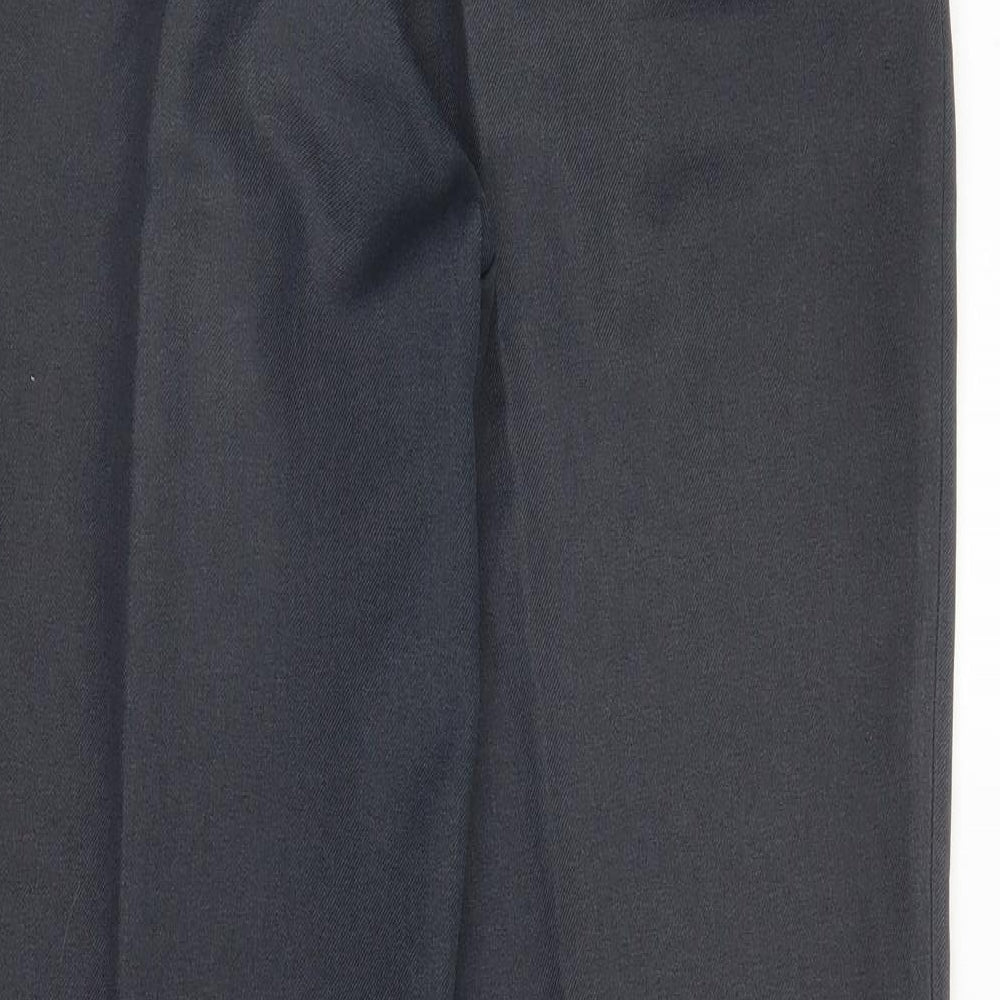 Brand and care label for Musketeer men’s grey trousers, size 36, in, 30-inch leg