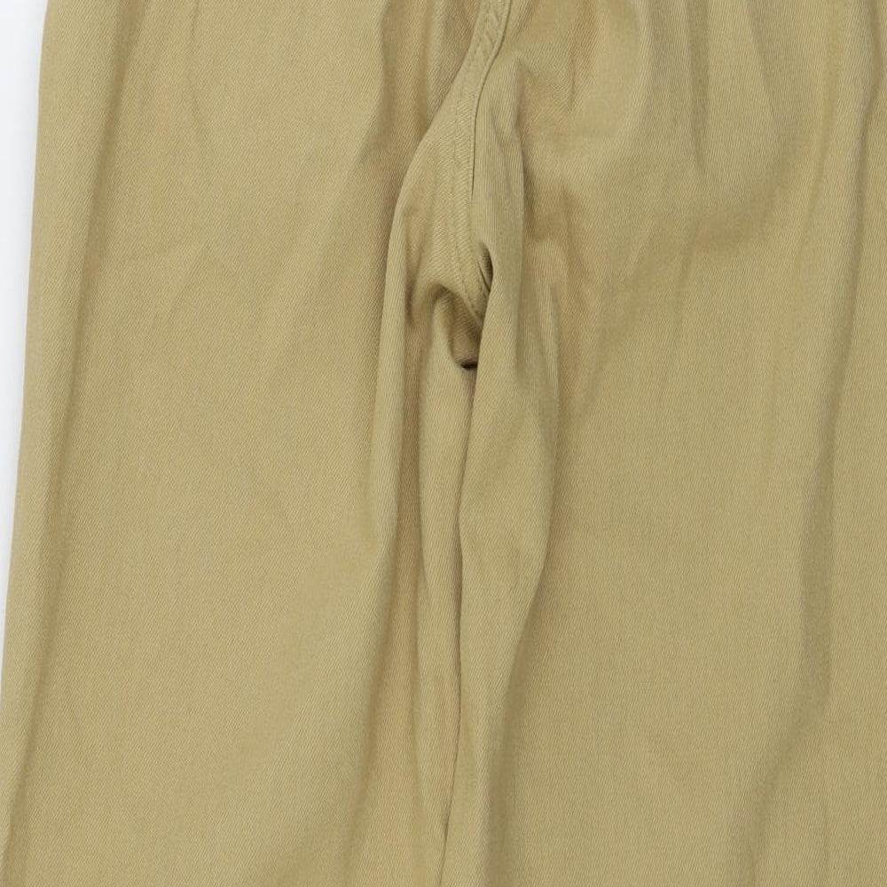 Brand and care label for denim co women’s beige straight jeans, size UK 8, 26-inch leg