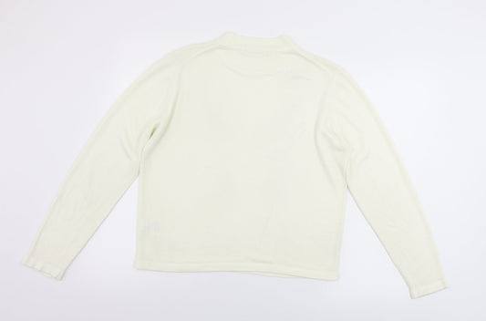 Womens UK Size 14 Marks and Spencer Ivory Pullover Jumper