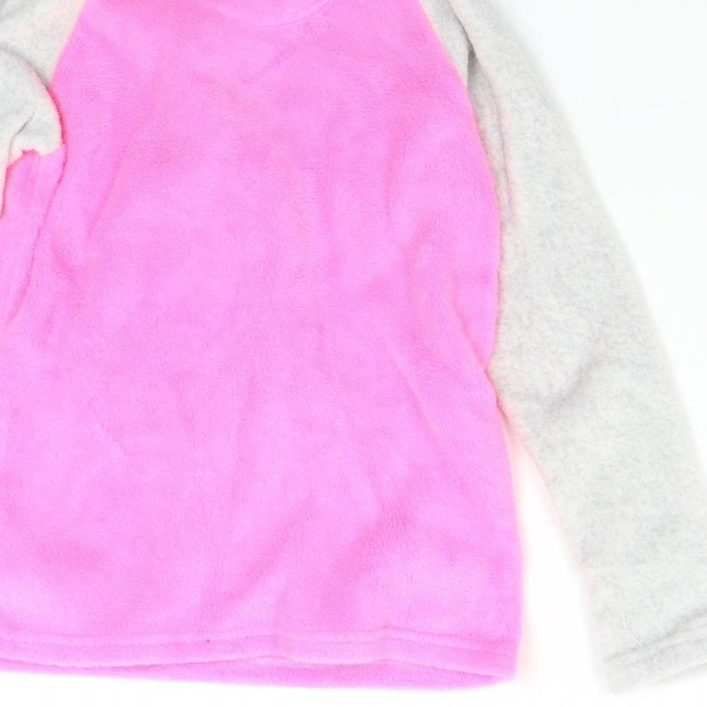 Primark Girls Pink Solid Fleece Top Pyjama Top Size 8-9 Years