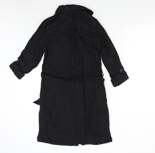 New Look Womens Black Shirt Dress Size 8