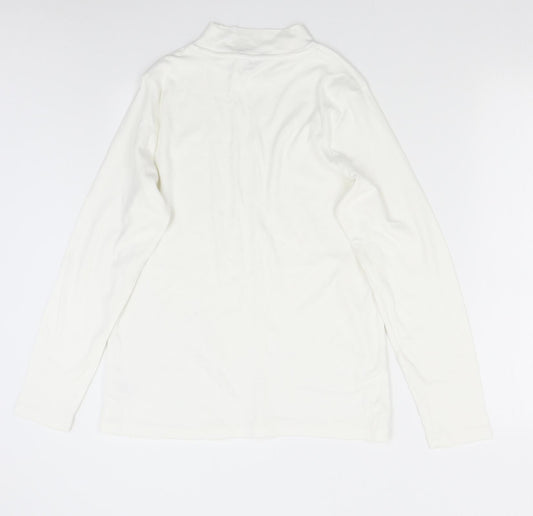 Cotton Traders Womens White Basic T-Shirt Size 18