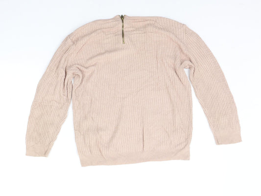 Womens UK Size 10 Dorothy Perkins Beige Pullover Jumper