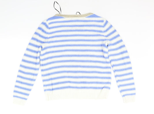 Womens UK Size S H&M Blue Henley Jumper