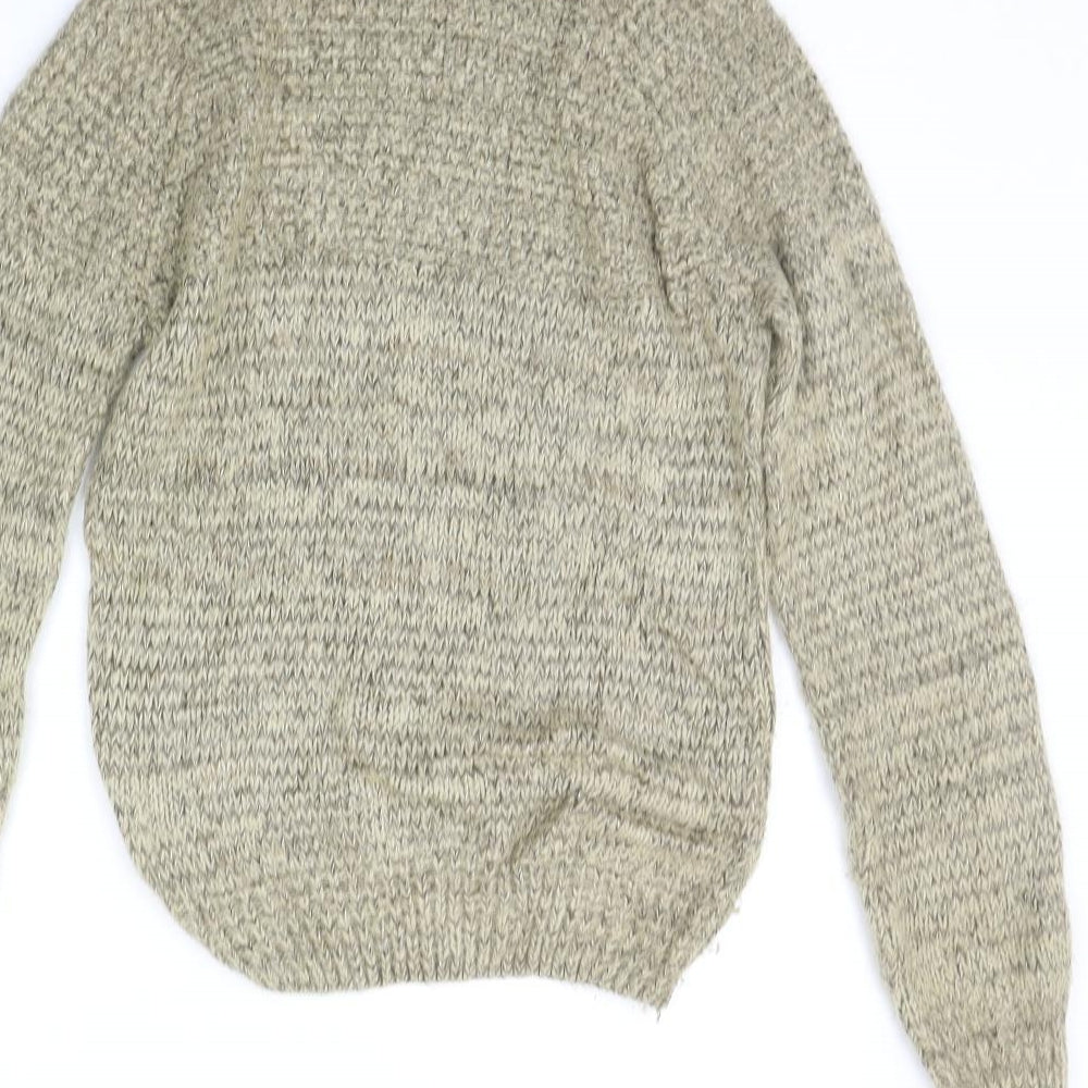 Topman Mens Beige Pullover Jumper Size XS