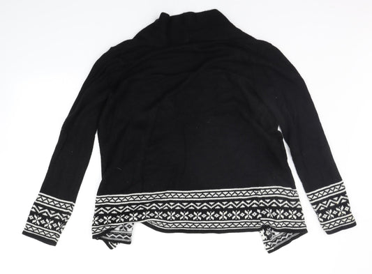 Womens UK Size S BM COLLECTION Black Cardigan Jumper