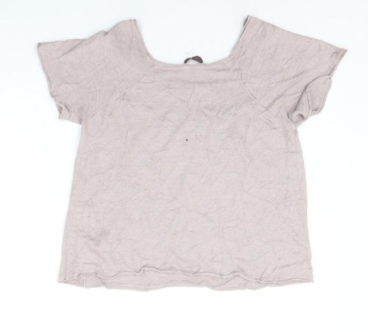 Womens UK Size 14 WRAP Beige Pullover Jumper