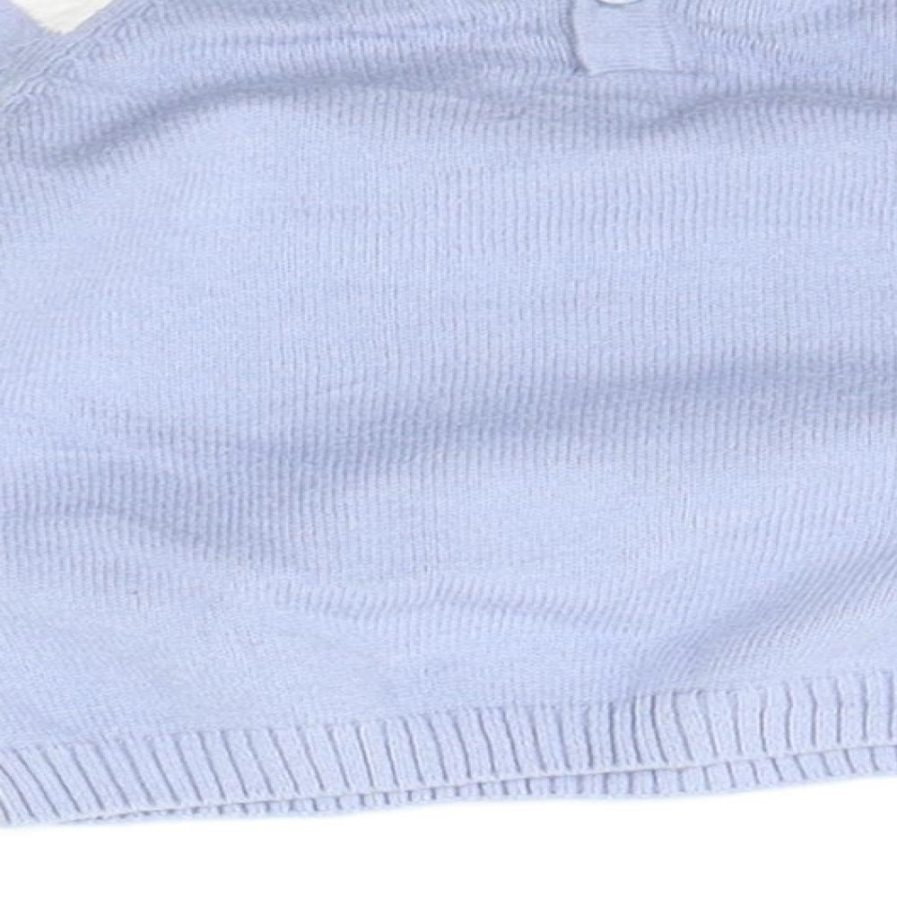 Earlydays Baby Blue Striped Pullover Jumper Size 6-9 Months - bear