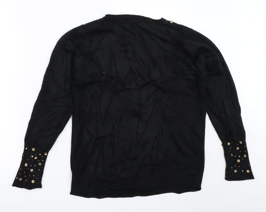 Womens UK Size 16 Per Una Black Pullover Jumper