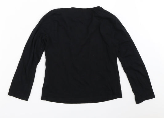 George Girls Black Basic T-Shirt Size 9-10 Years - dance