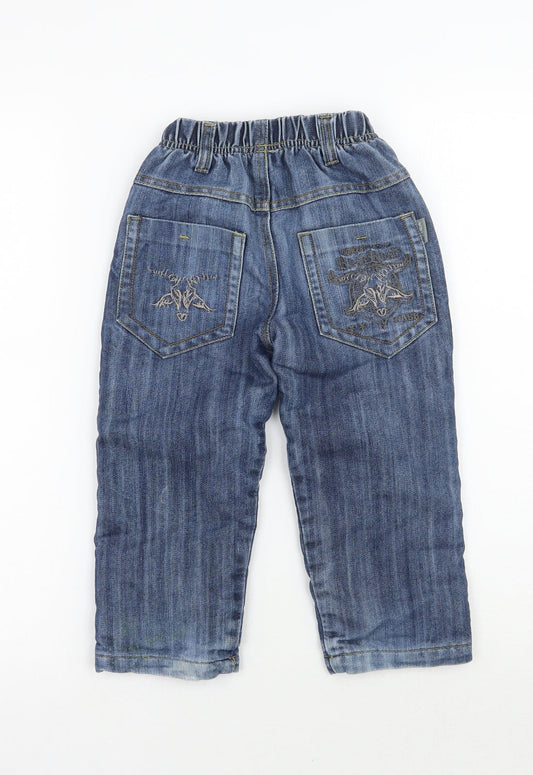 Lusa Boys Blue Cargo Jeans Size 18-24 Months