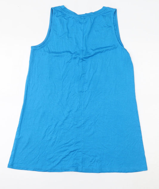 George Womens Blue Basic Tank Size 8