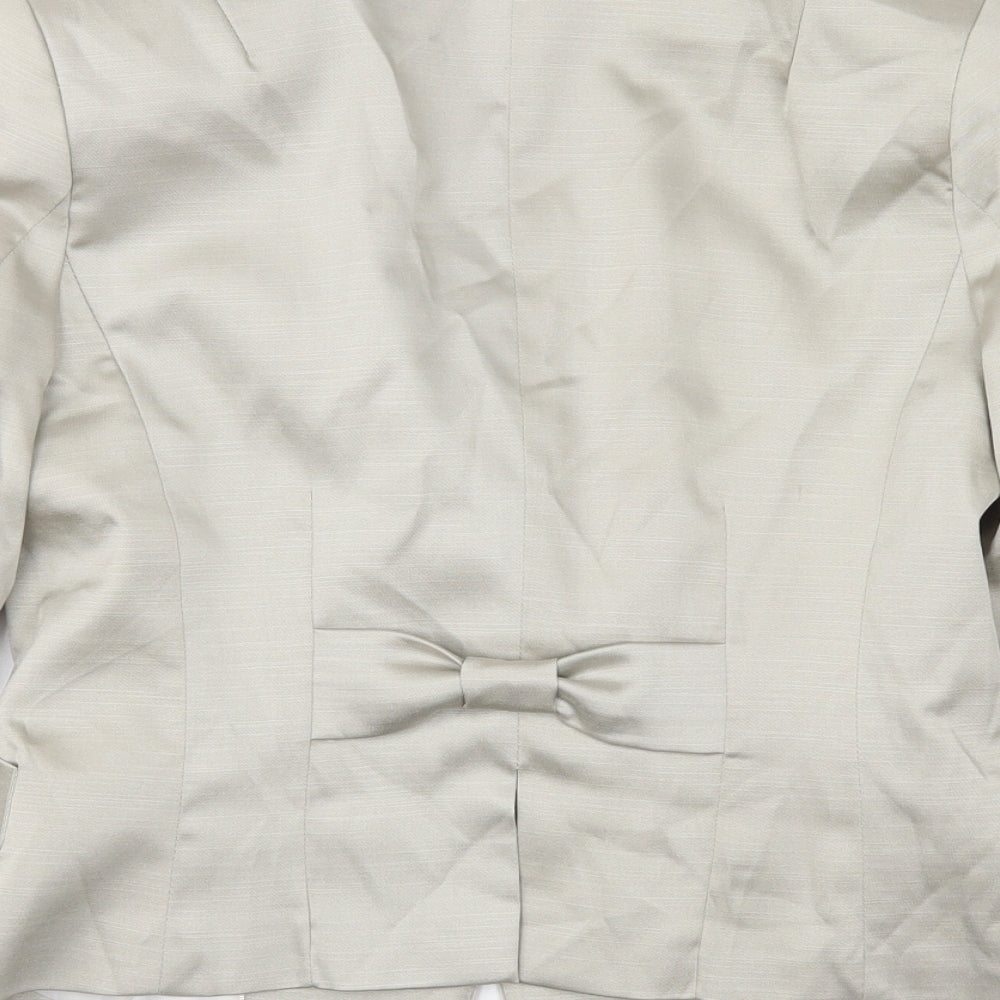 H&M Womens Beige Jacket Blazer Size 10