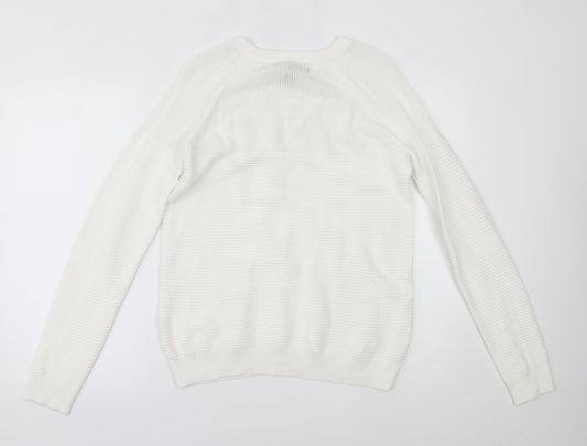 FOREVER 21 Womens White Pullover Jumper Size S