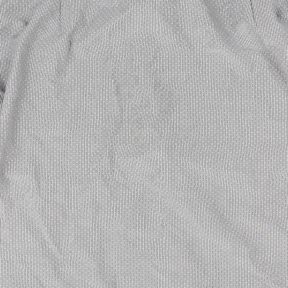 Mens UK Size L GGS Grey Button-Up Long Sleeve Casual Shirt
