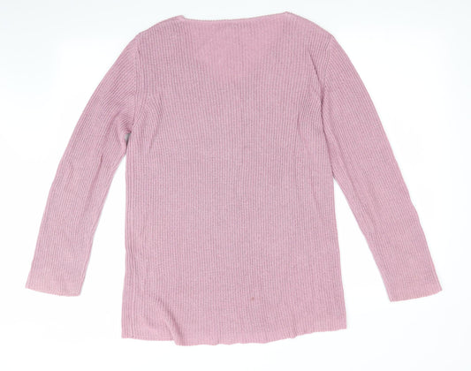 Artigiano Womens Pink Pullover Jumper - Dusky Pink