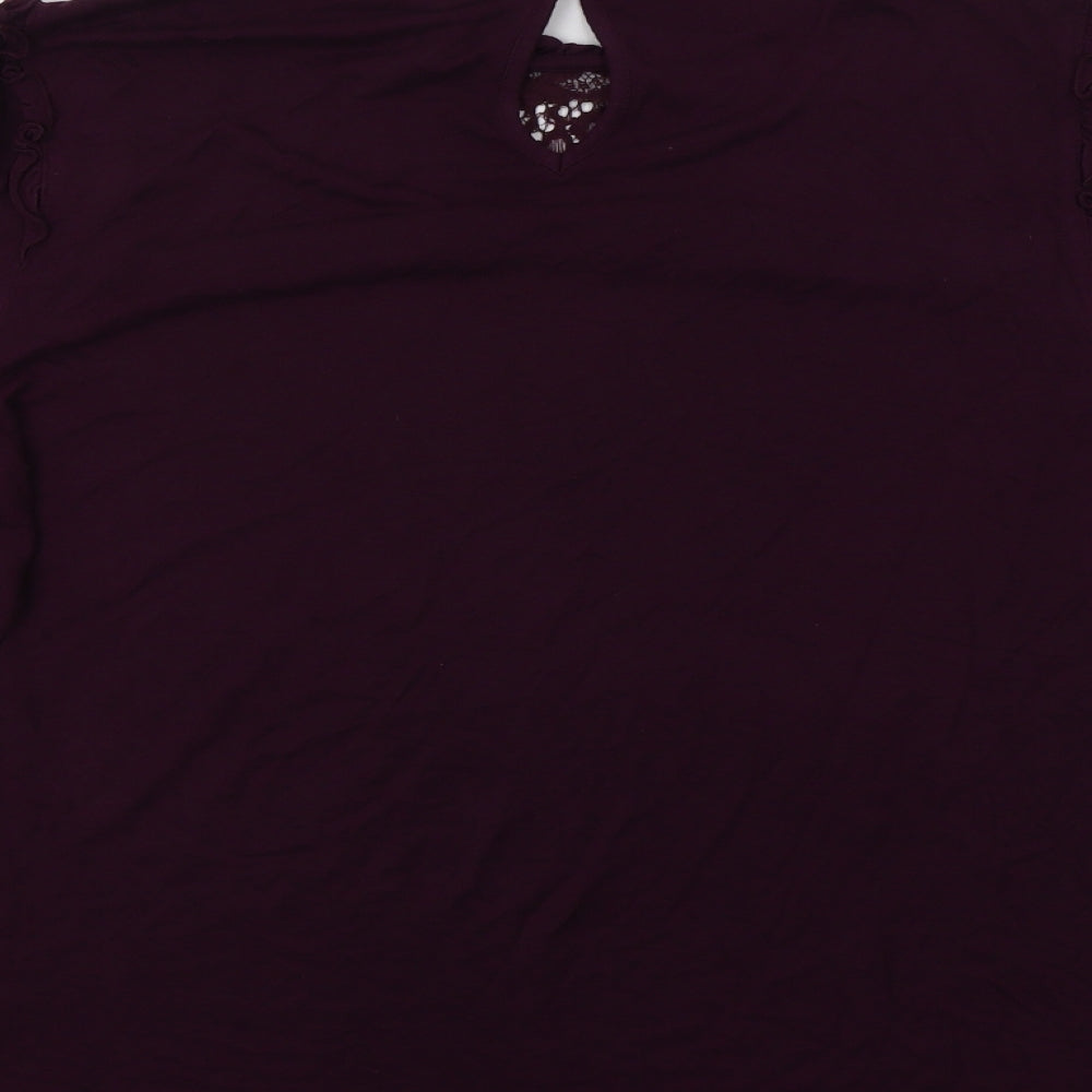 Womens UK Size 16 Henry Holland Purple Basic Blouse