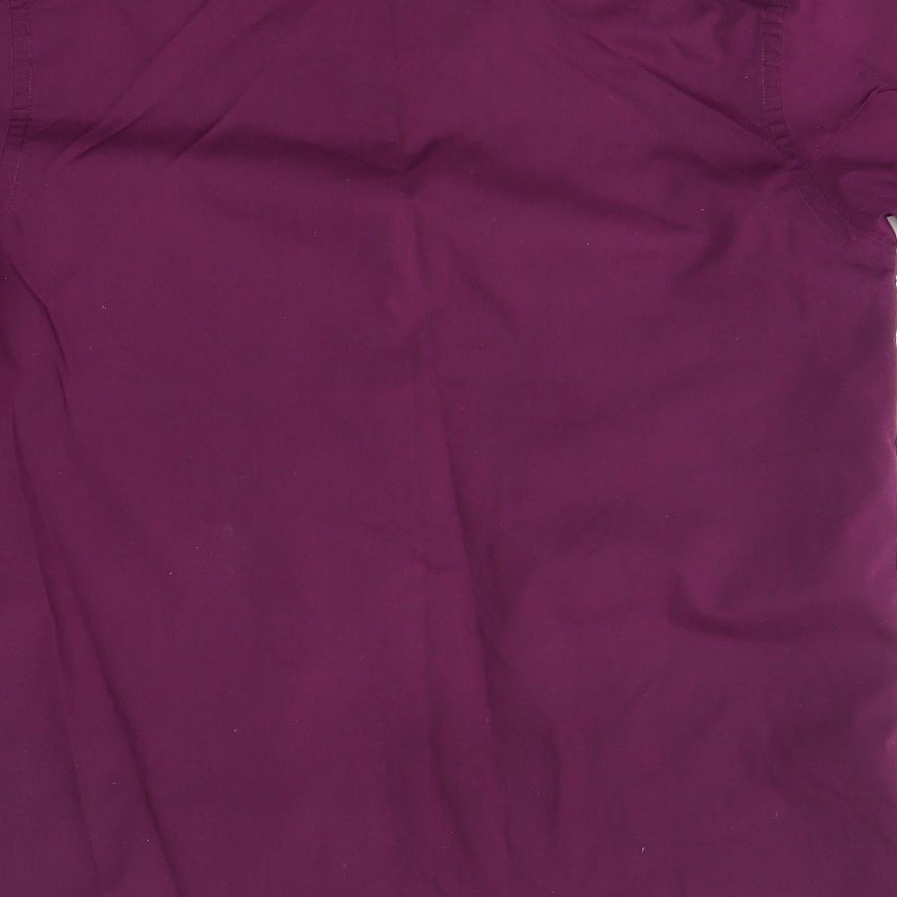George Mens Purple Button-Up Size L