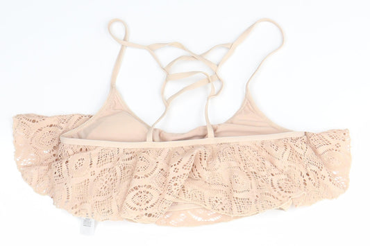 Womens UK Size 10 Primark Beige Cropped Blouse