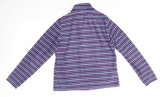 Womens UK Size M M&S Purple Full Zip Jumper